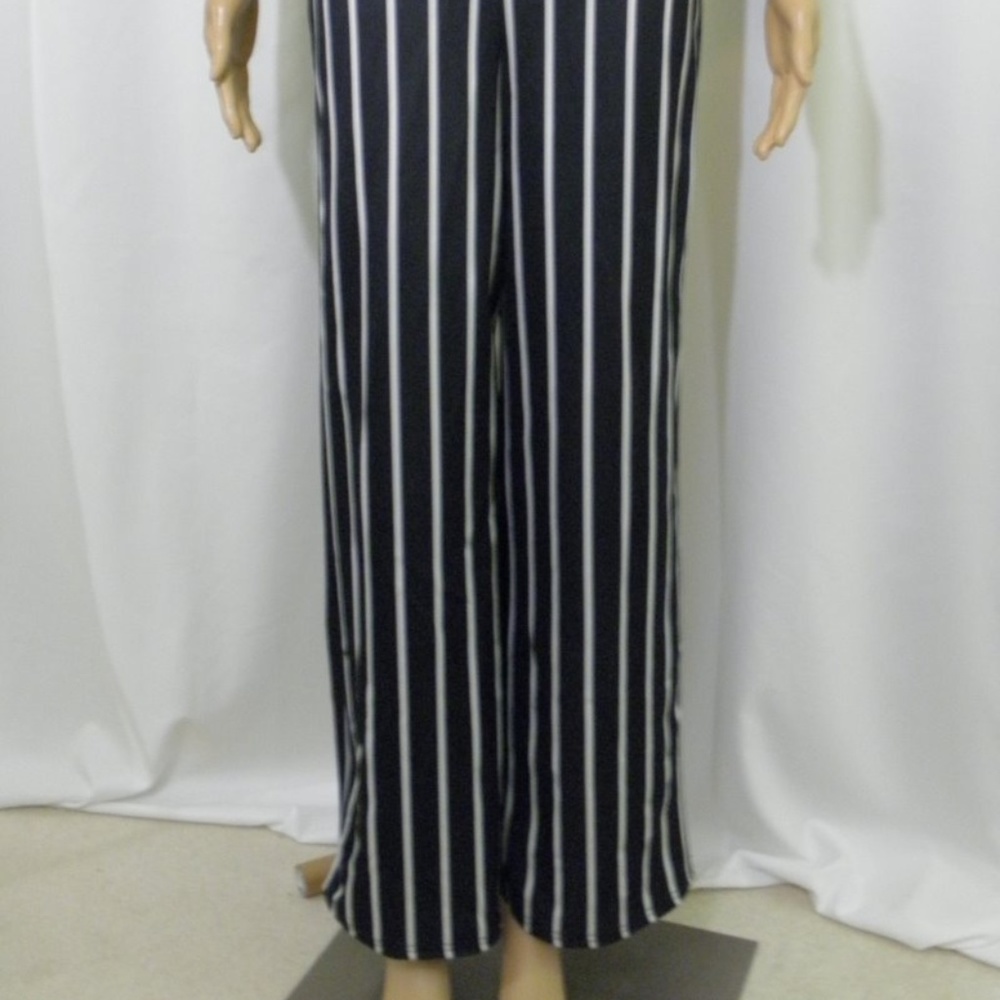 Striped One Shoulder Ruffle Frill Jumpsuit - Picture 8 of 8